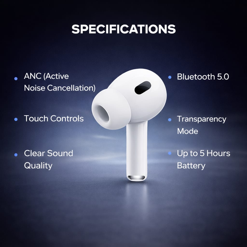 Air Pro 2 Wireless Earbuds with ANC Technology